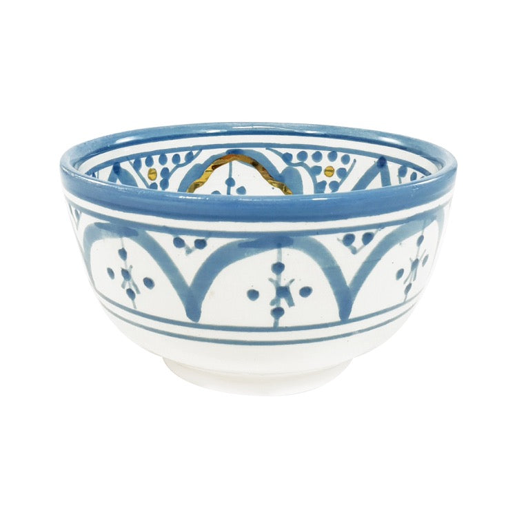 CERAMIC SOUP BOWL - BLUE SLATE GOLD ZWAK