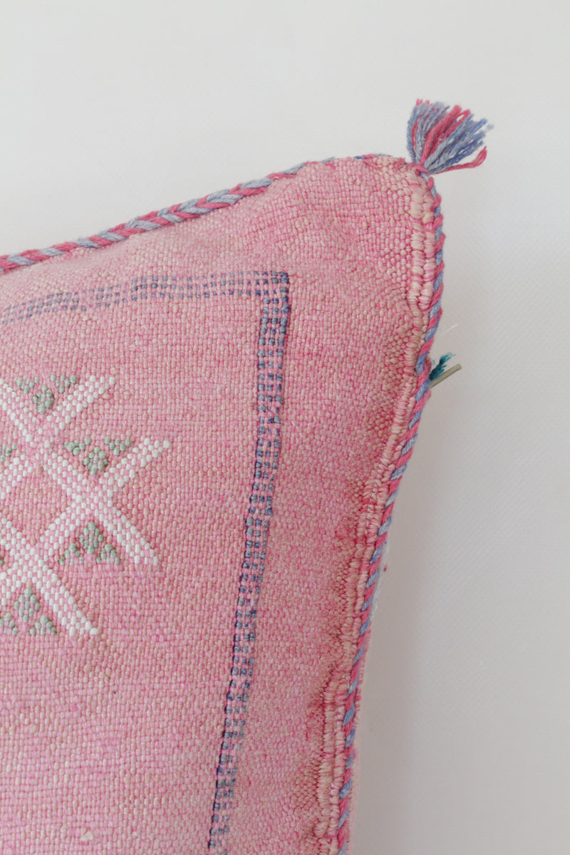 Cactus Silk Pillow Cover - light pink