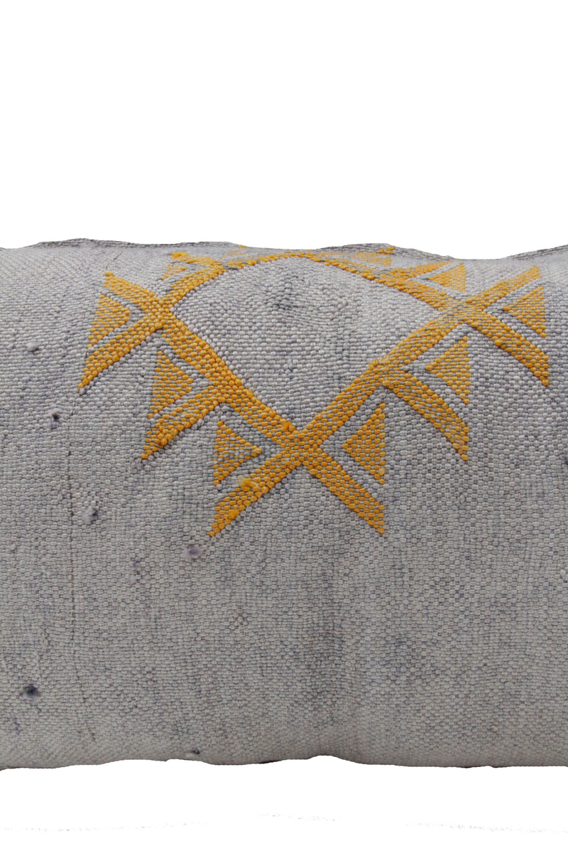 Cactus Silk Lumbar Pillow - Dove Grey