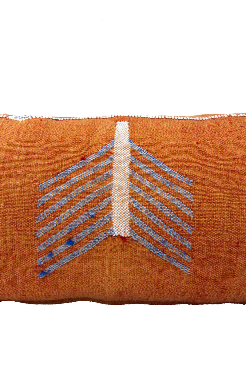 Cactus Silk Lumbar Pillow - Tangerine