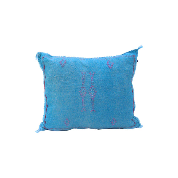 Cactus Silk Pillow Cover - Turquoise