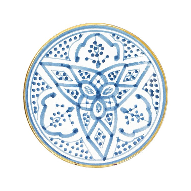 CERAMIC DINNER PLATE - GOLD ZWAK BLUE SLATE