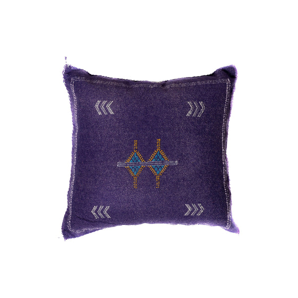 Cactus Silk Pillow Cover - purple