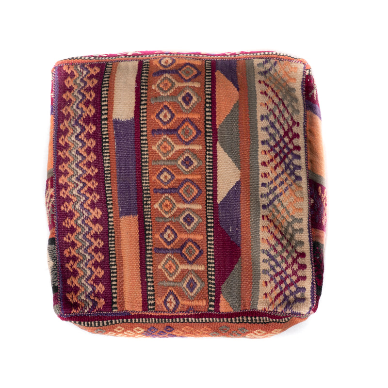 Vintage Multicolor Pouf