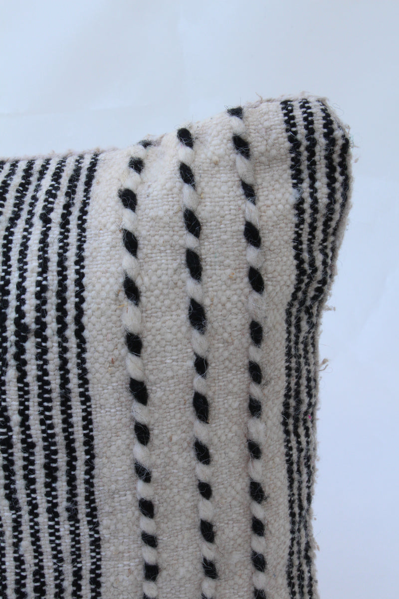 Vintage Wool Pillow Cover - Zebra